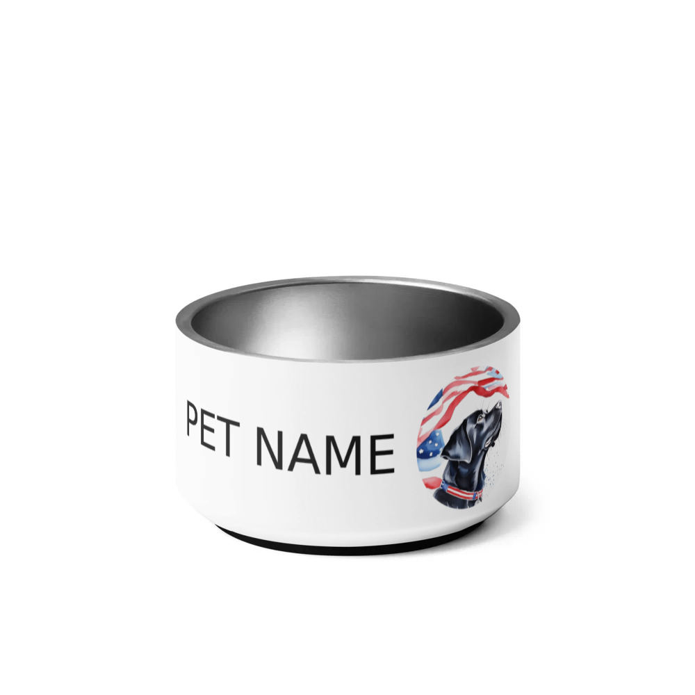 PugMug Custom Black Labrador Retriever Pet Bowl