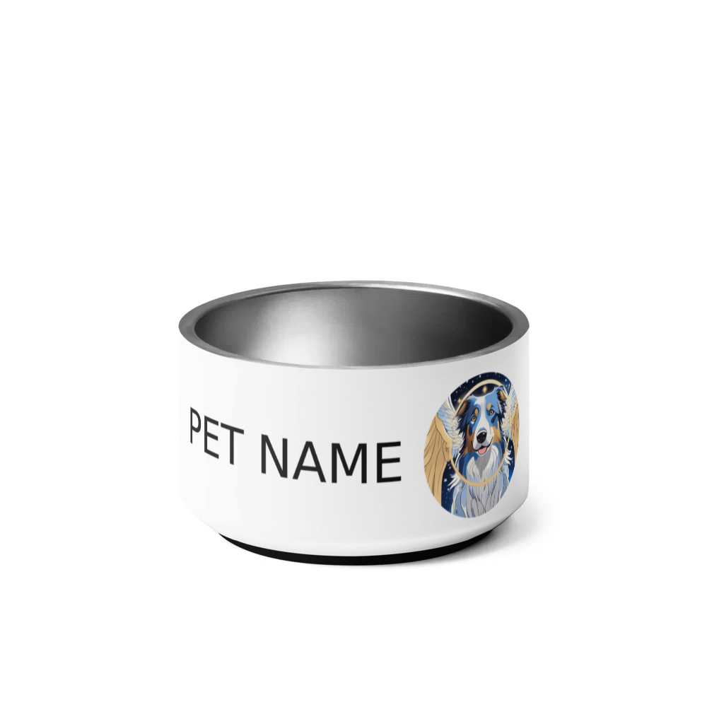 PugMug Custom Blue Merle Border Collie Pet Bowl