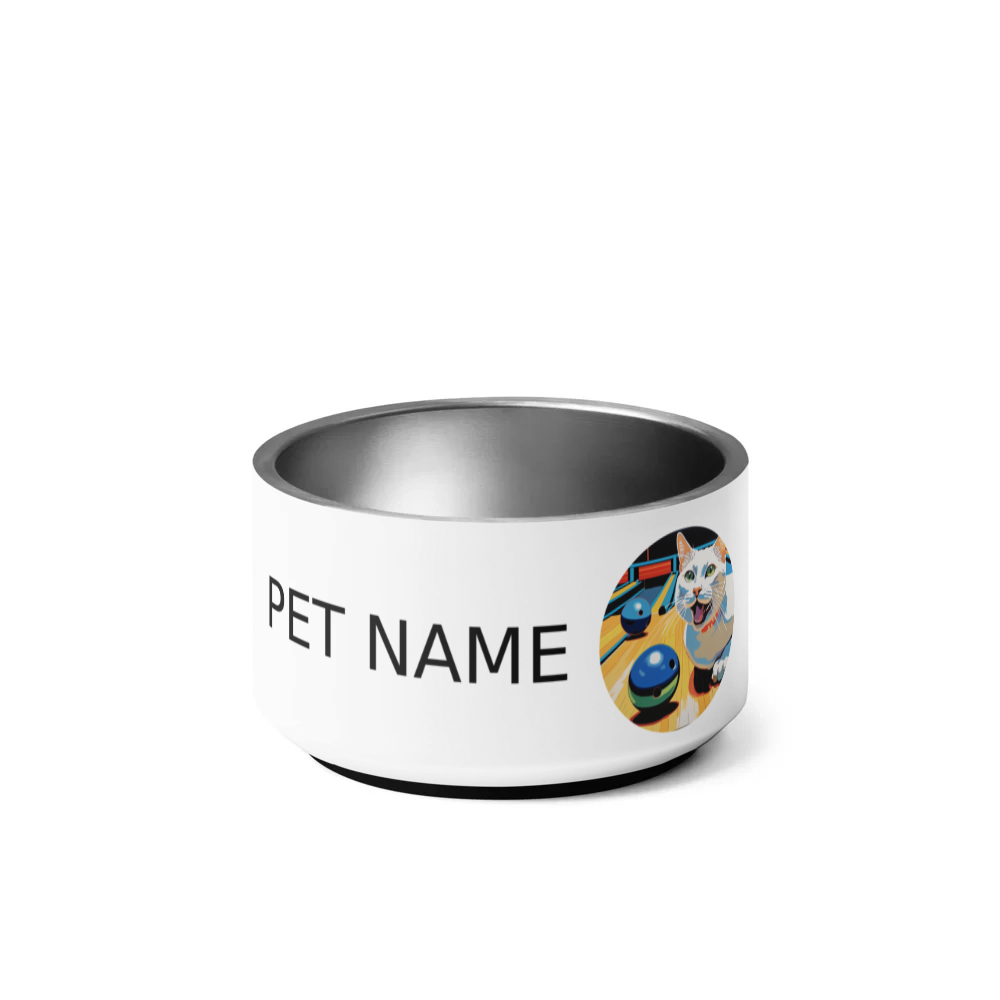 PugMug Custom White Companion Cat Pet Bowl