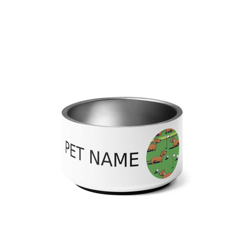 PugMug Custom Tan Dachshund Pet Bowl