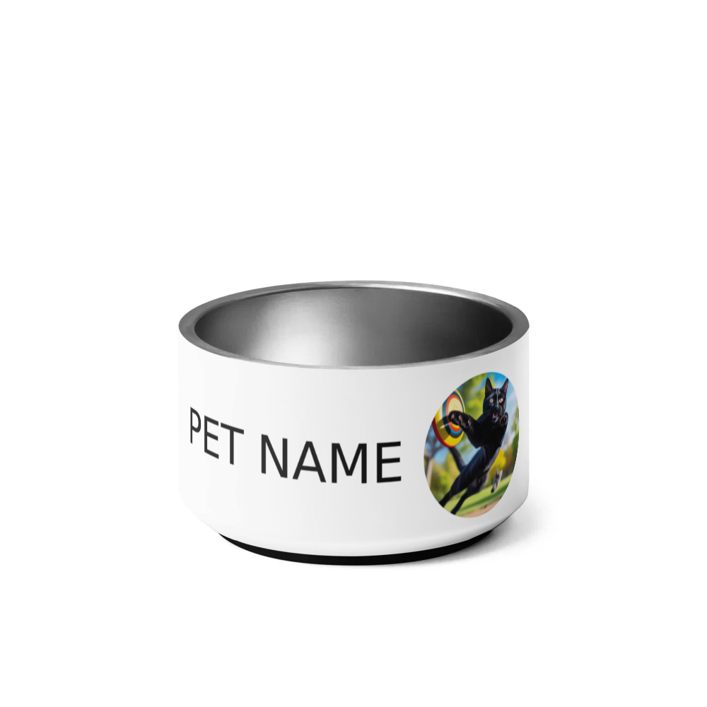 PugMug Custom Black Exotic Cat Pet Bowl