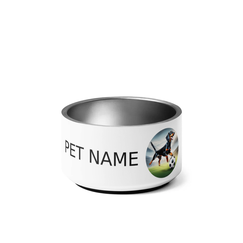 PugMug Custom Black Dachshund Pet Bowl