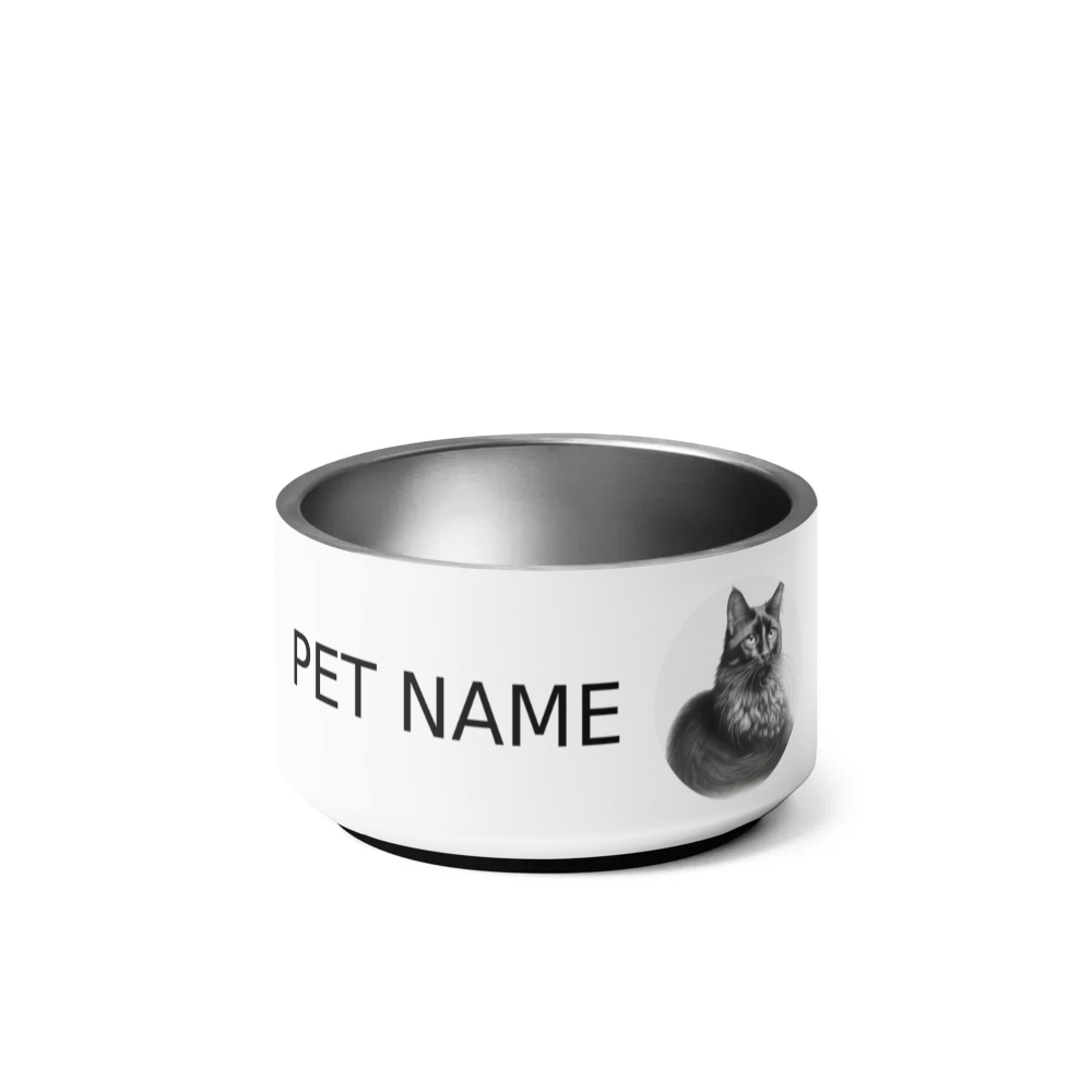 PugMug Custom Black Companion Cat Pet Bowl