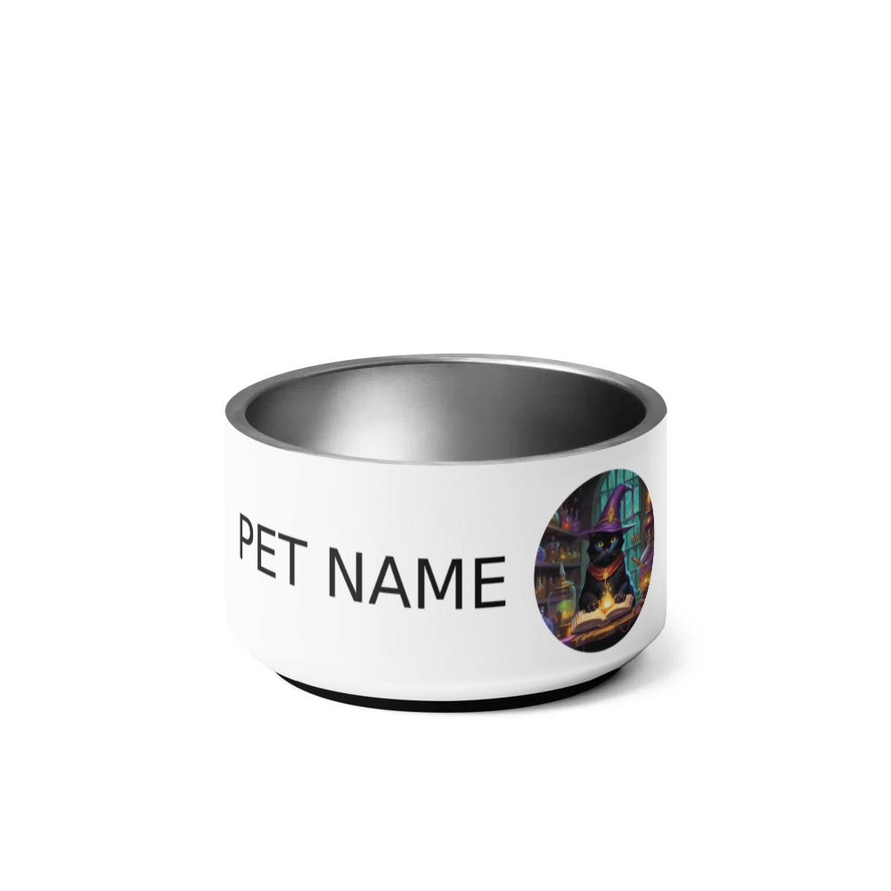 PugMug Custom Black Exotic Cat Pet Bowl