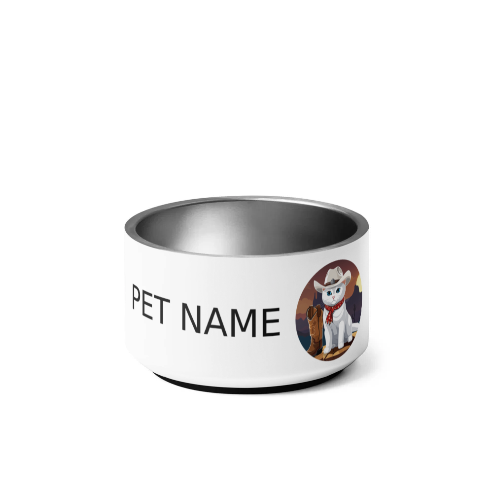PugMug Custom White British Shorthair Cat Pet Bowl