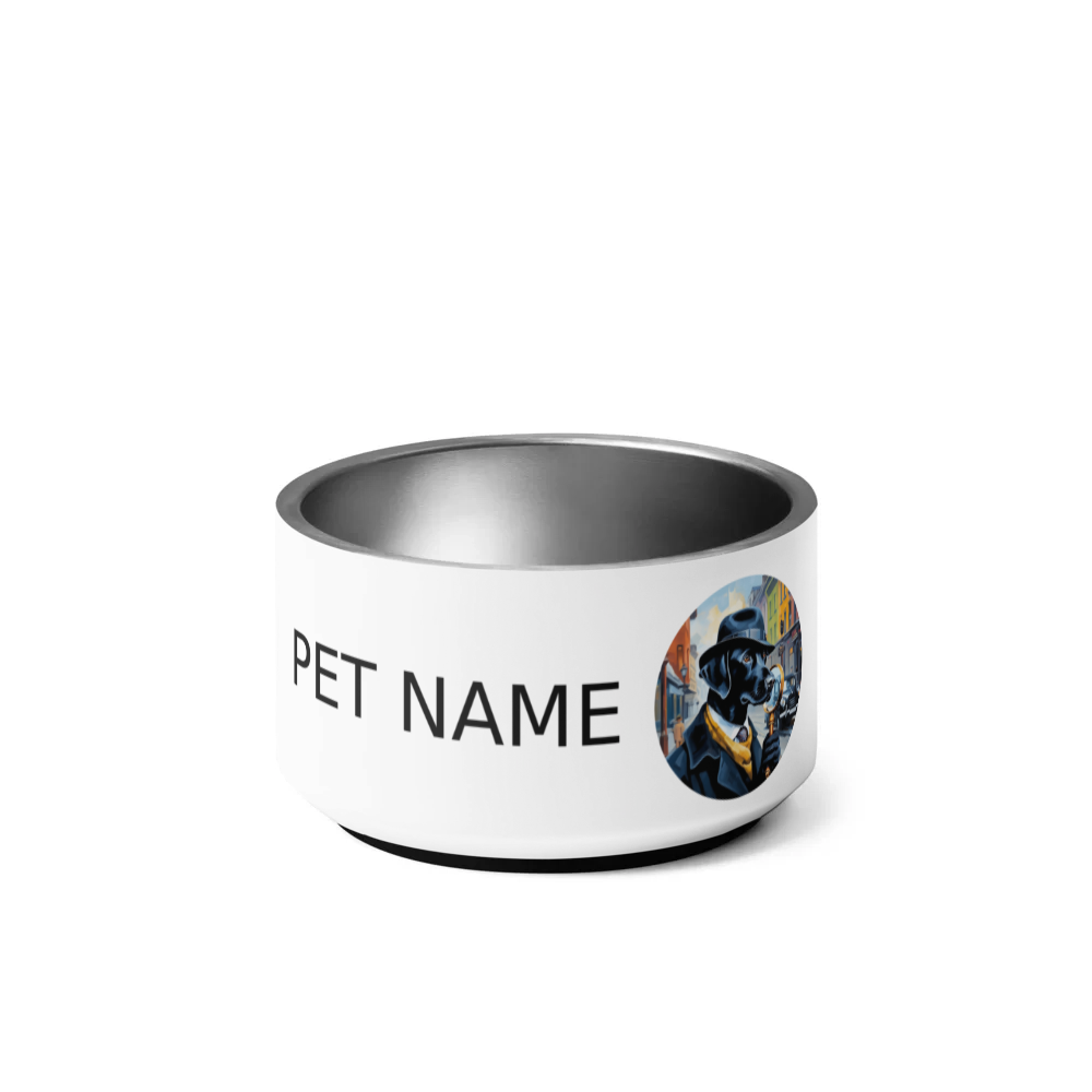 PugMug Custom Black Labrador Retriever Pet Bowl