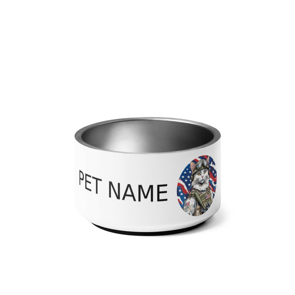 PugMug Custom White Companion Cat Pet Bowl