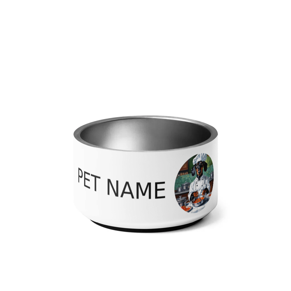 PugMug Custom Black Dachshund Pet Bowl