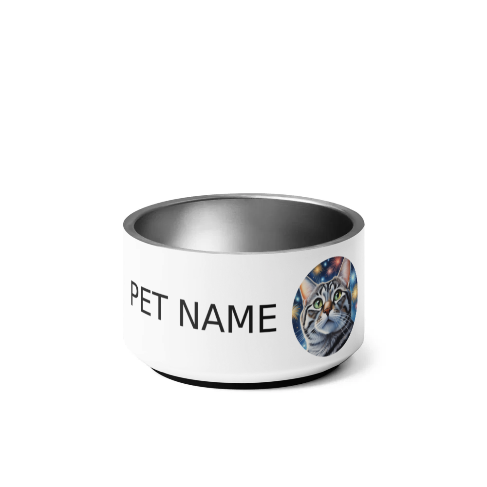 PugMug Custom Tabby American Shorthair Cat Pet Bowl