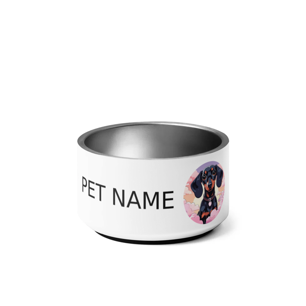 PugMug Custom Black Dachshund Pet Bowl