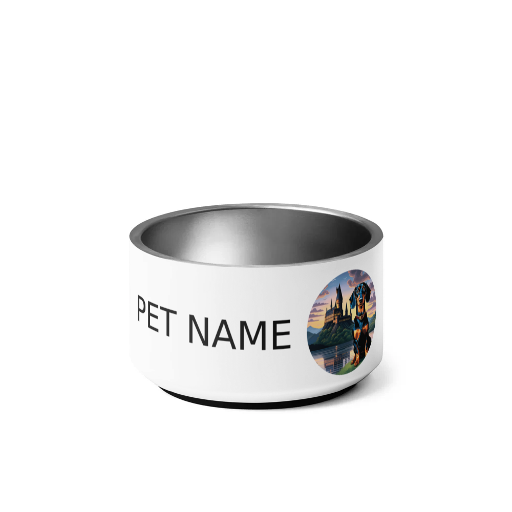 PugMug Custom Black Dachshund Pet Bowl