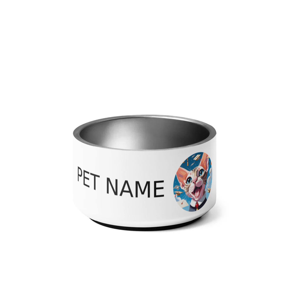 PugMug Custom Tabby Sphynx Cat Pet Bowl