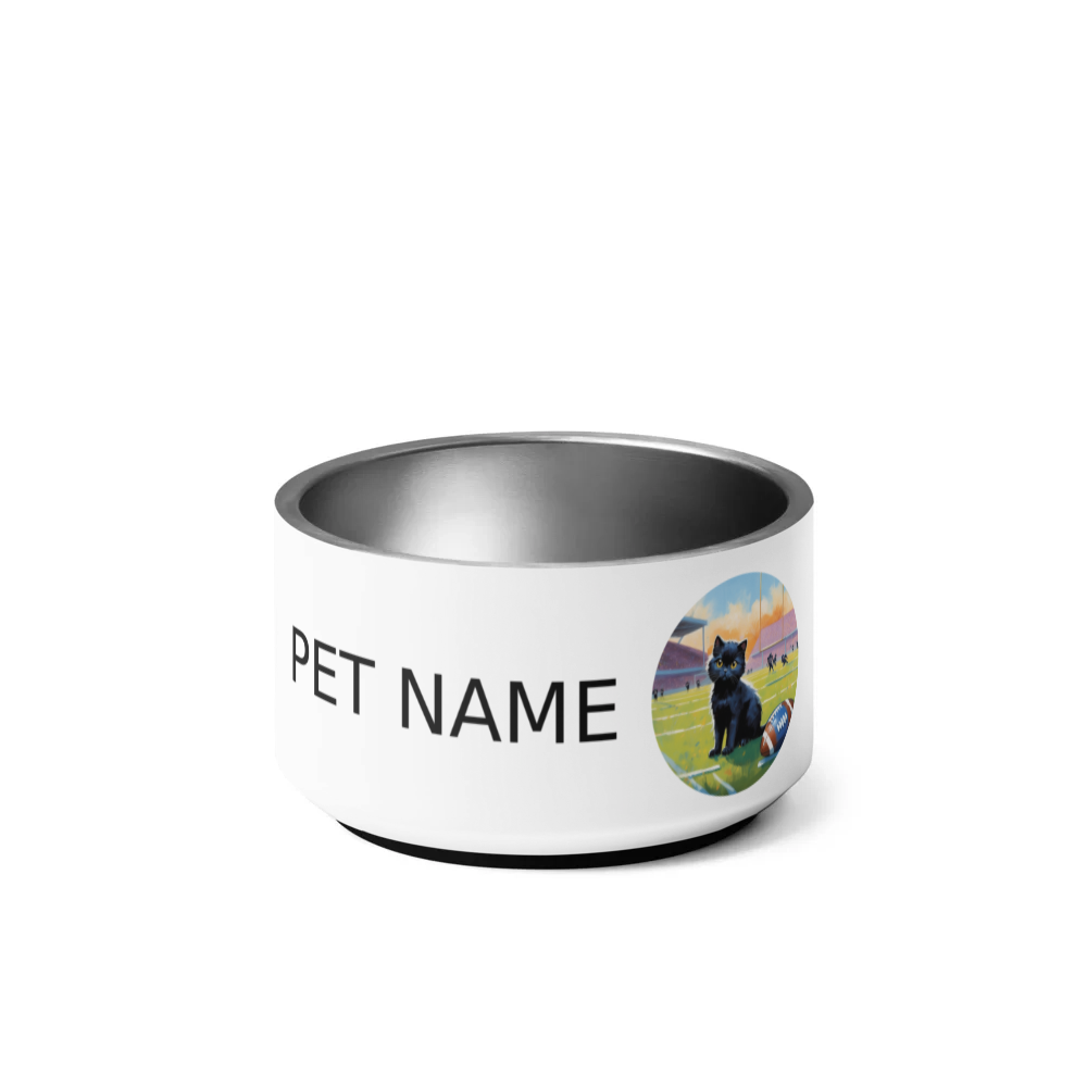 PugMug Custom Black Scottish Fold Cat Pet Bowl