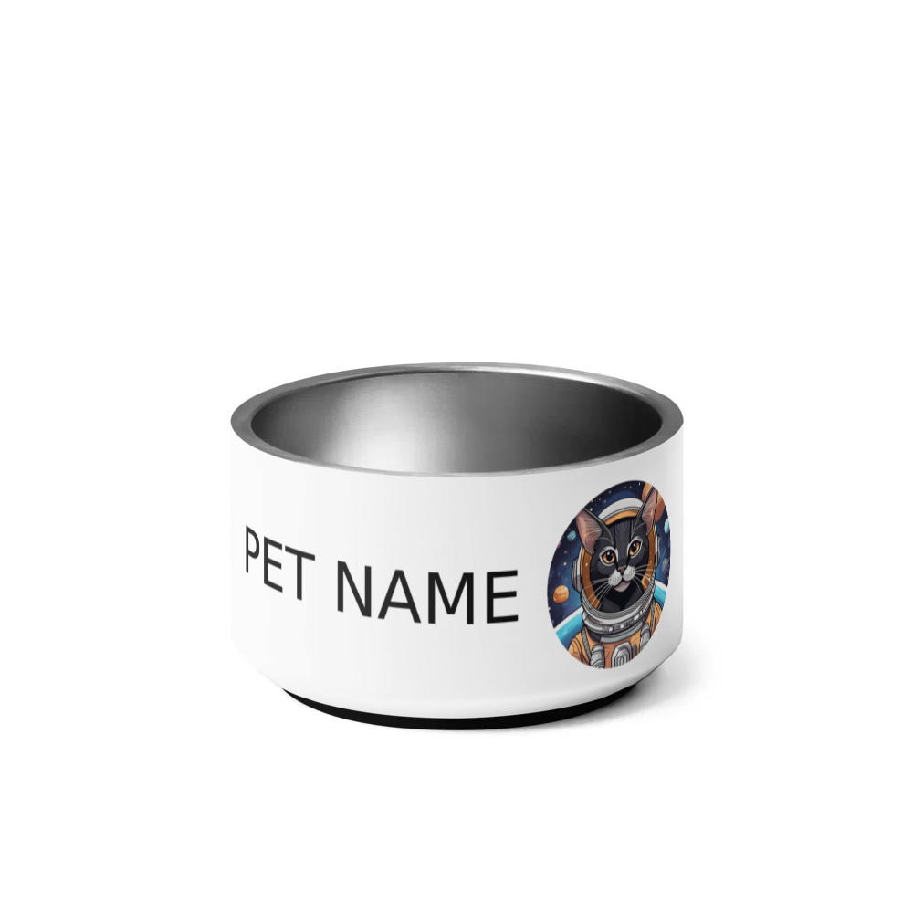 PugMug Custom Black Abyssinian Cat Pet Bowl
