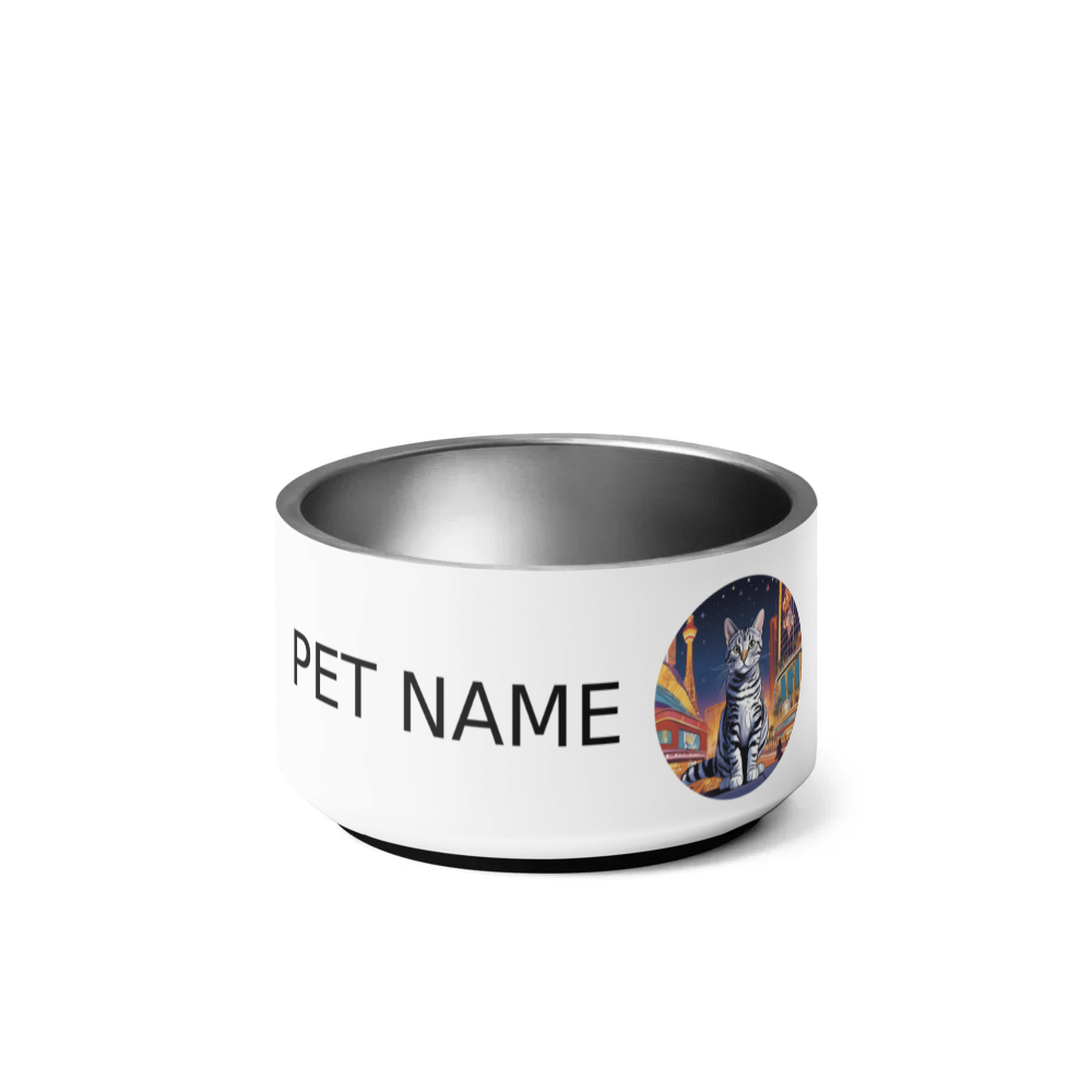 PugMug Custom Tabby American Shorthair Cat Pet Bowl