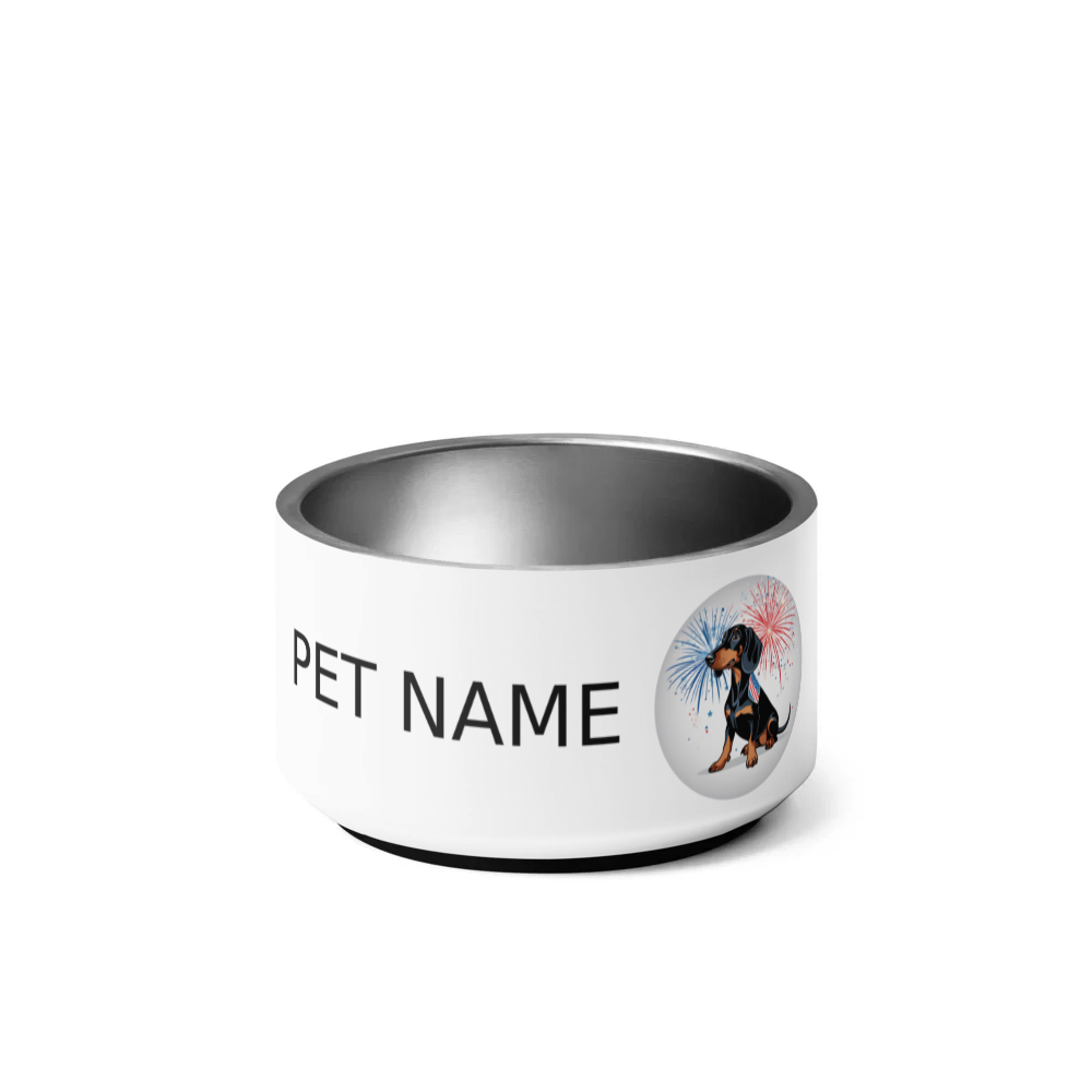 PugMug Custom Black Dachshund Pet Bowl