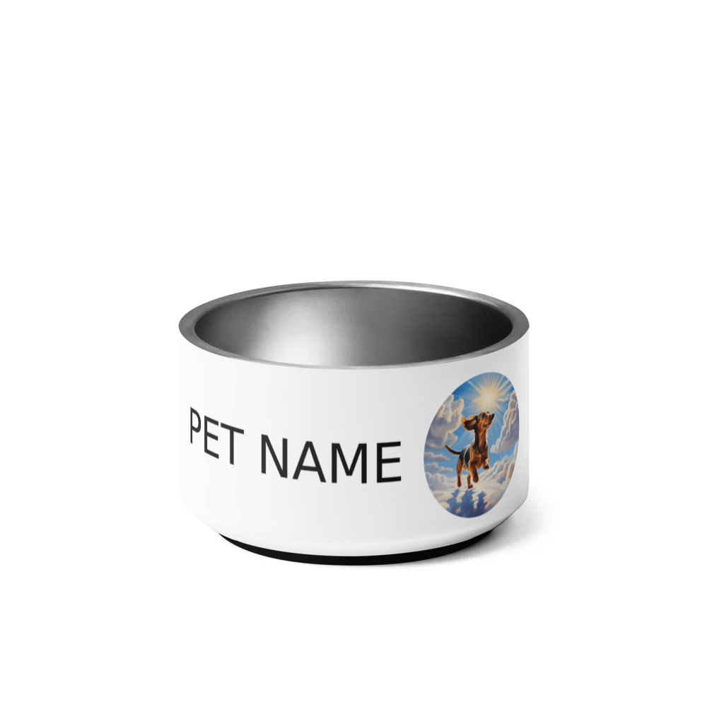 PugMug Custom Tan Dachshund Pet Bowl