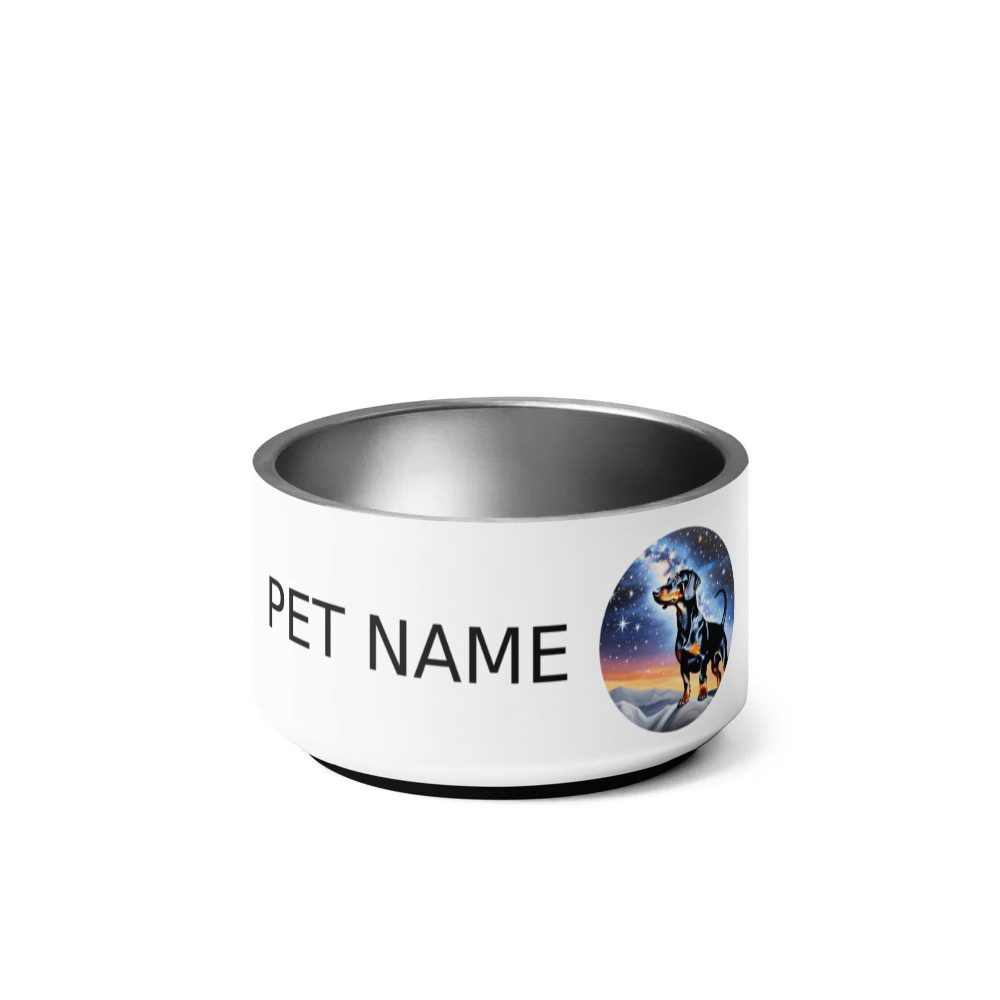 PugMug Custom Black Dachshund Pet Bowl
