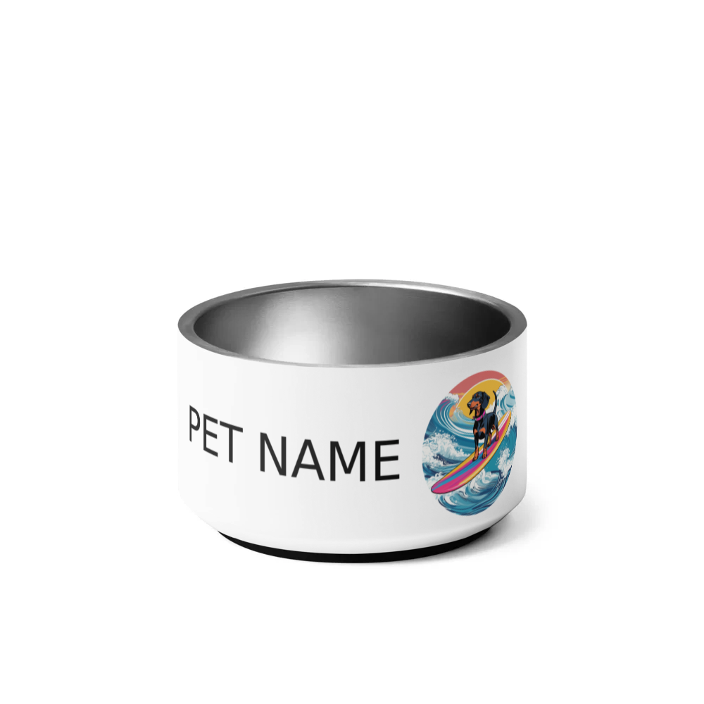 PugMug Custom Black Dachshund Pet Bowl