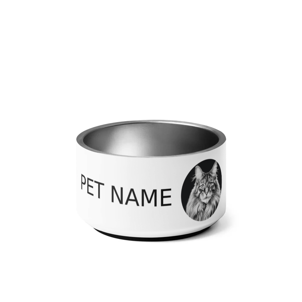 PugMug Custom Tabby Maine Coon Cat Pet Bowl