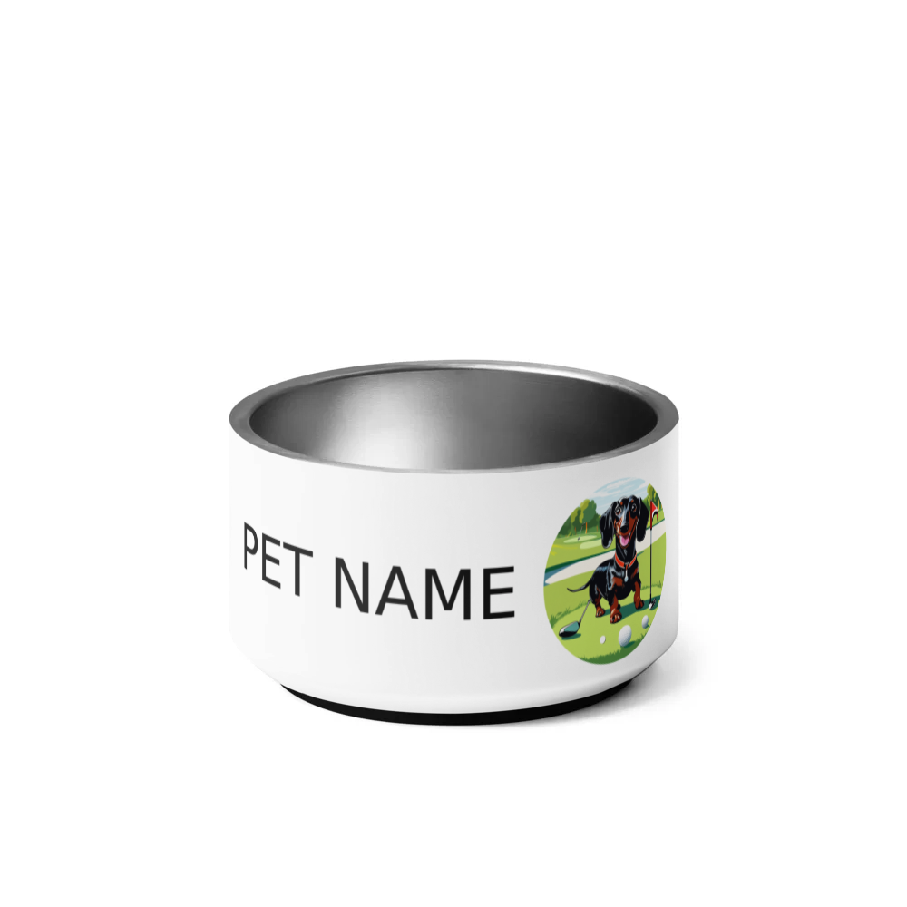 PugMug Custom Black Dachshund Pet Bowl