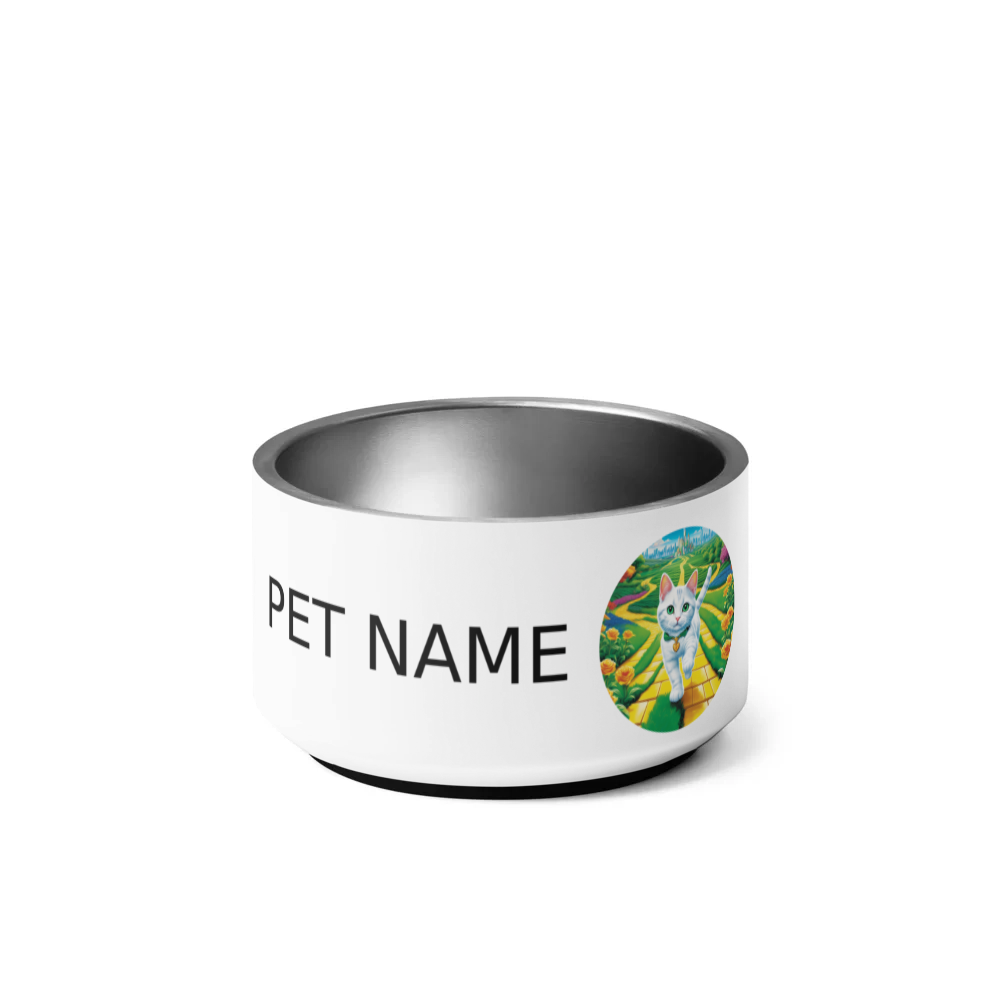 PugMug Custom White Companion Cat Pet Bowl