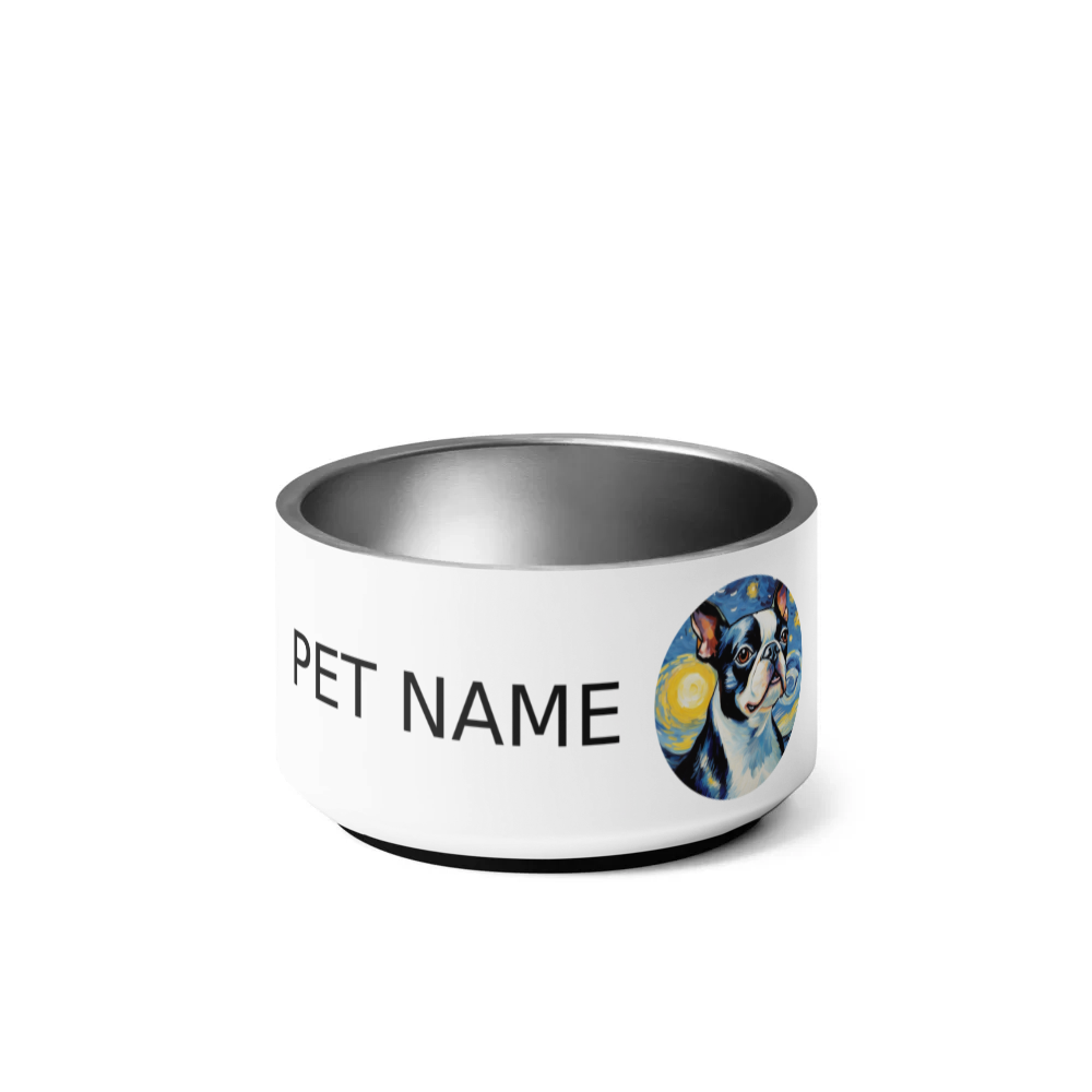 PugMug Custom Boston Terrier Pet Bowl
