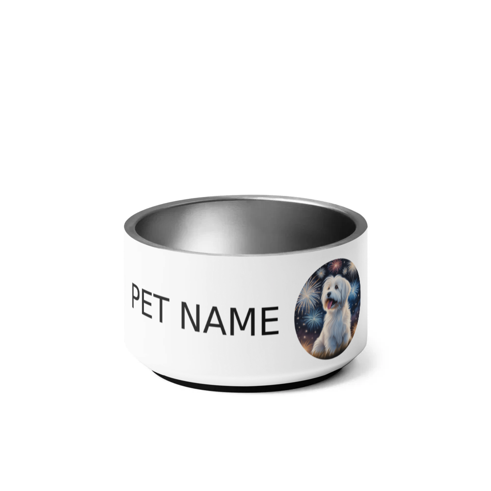 PugMug Custom White Havanese Dog Pet Bowl