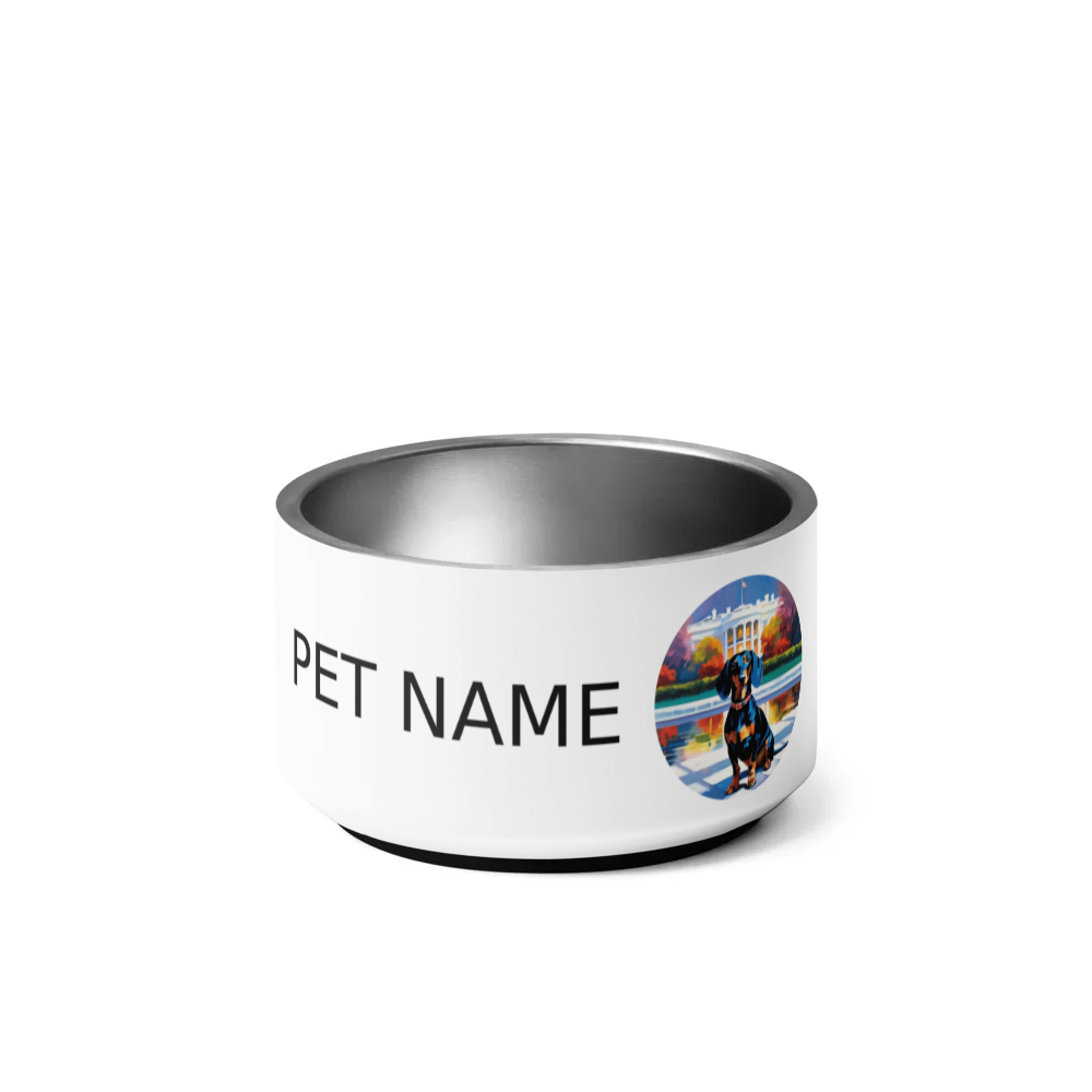 PugMug Custom Black Dachshund Pet Bowl