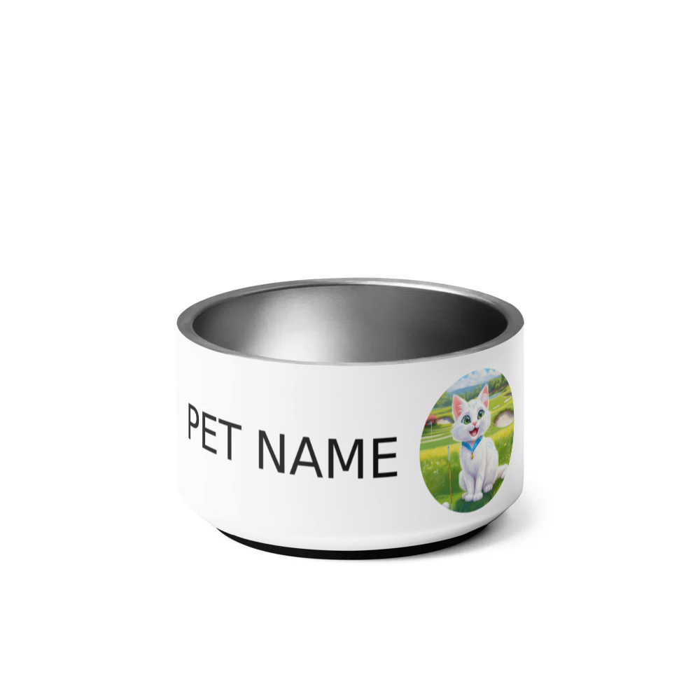 PugMug Custom White Exotic Cat Pet Bowl
