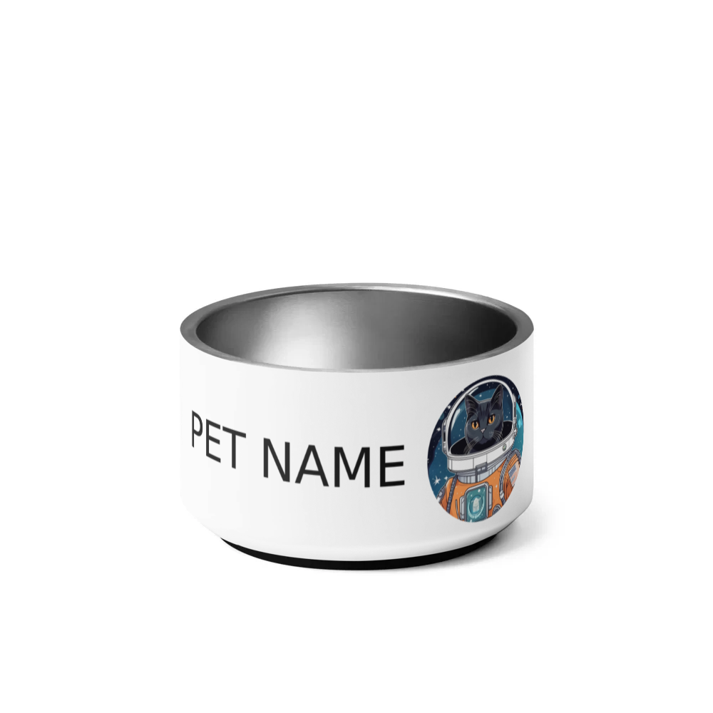 PugMug Custom Black British Shorthair Cat Pet Bowl
