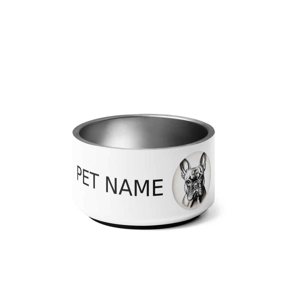 PugMug Custom Tan French Bulldog Pet Bowl