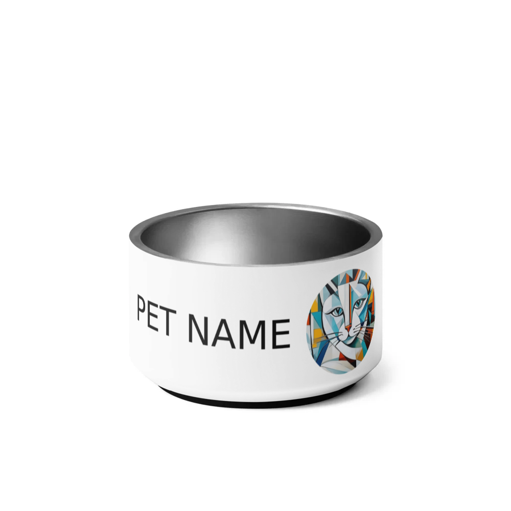 PugMug Custom White Companion Cat Pet Bowl