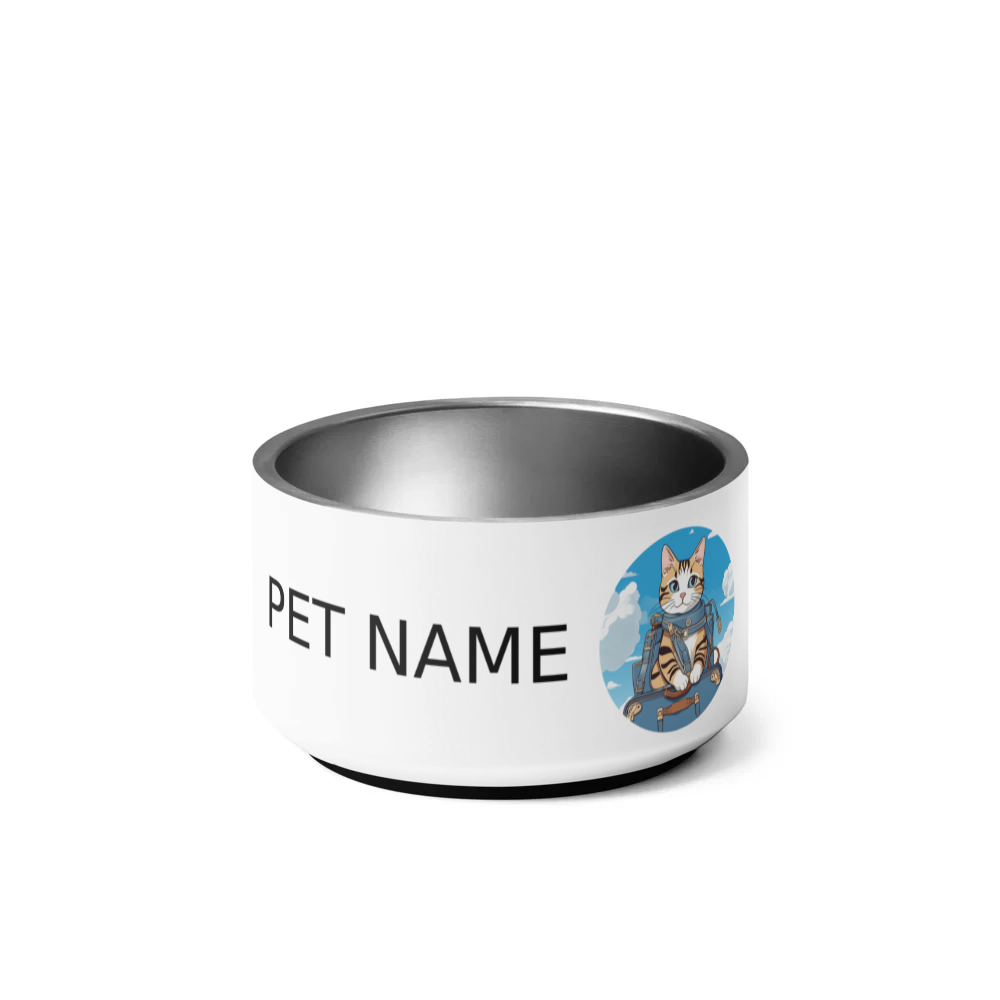 PugMug Custom Tabby American Shorthair Cat Pet Bowl