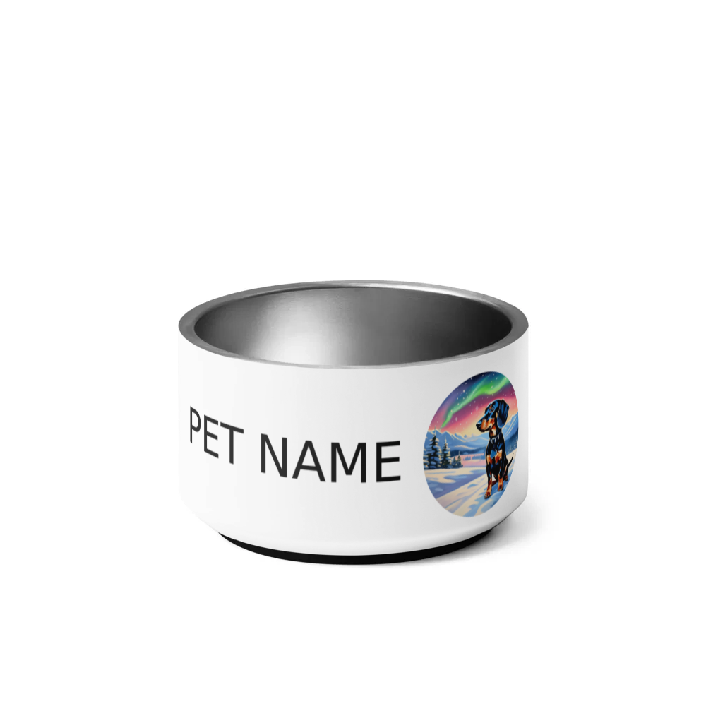 PugMug Custom Black Dachshund Pet Bowl