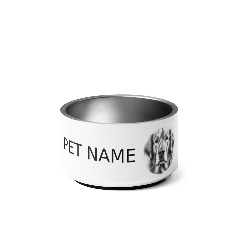 PugMug Custom Golden Retriever Pet Bowl