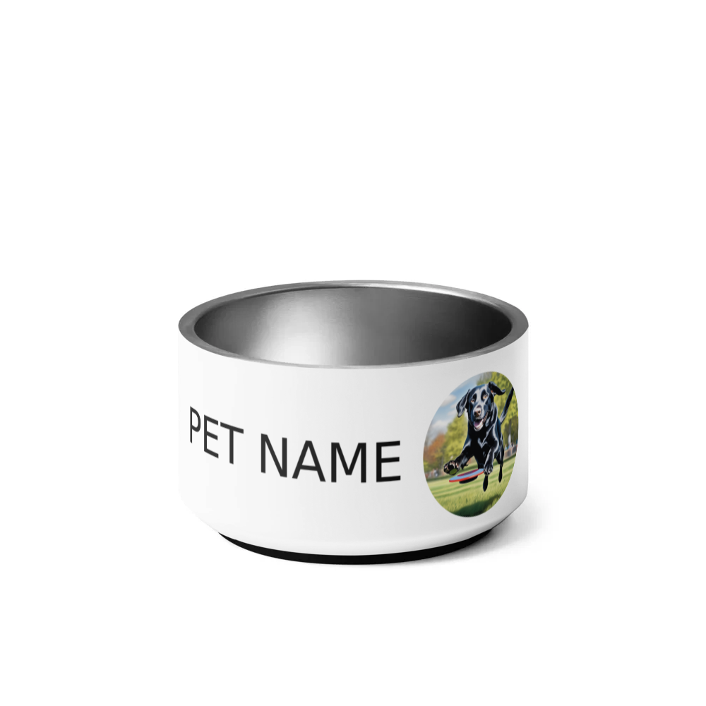 PugMug Custom Black Labrador Retriever Pet Bowl