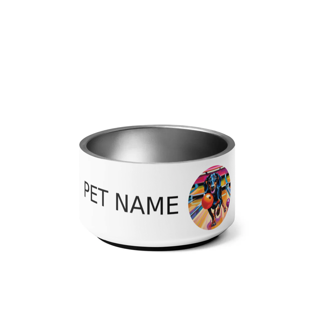 PugMug Custom Black Dachshund Pet Bowl