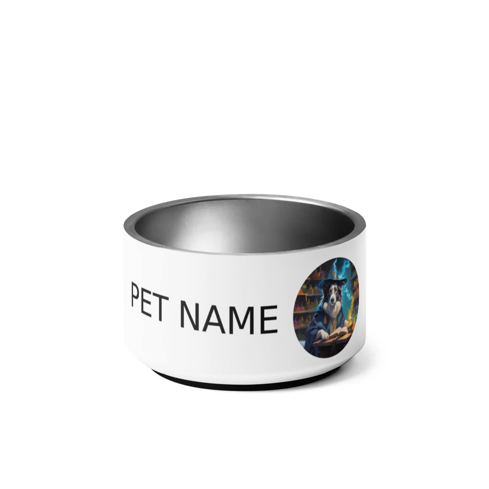 PugMug Custom Blue Merle Border Collie Pet Bowl