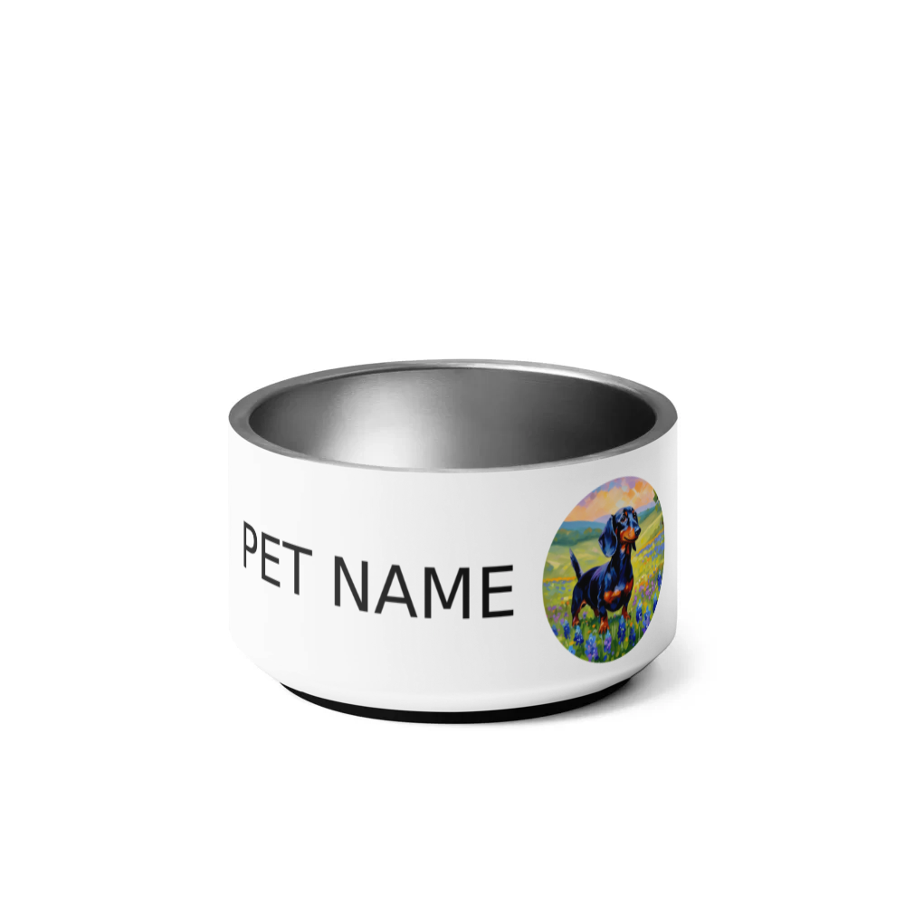 PugMug Custom Black Dachshund Pet Bowl