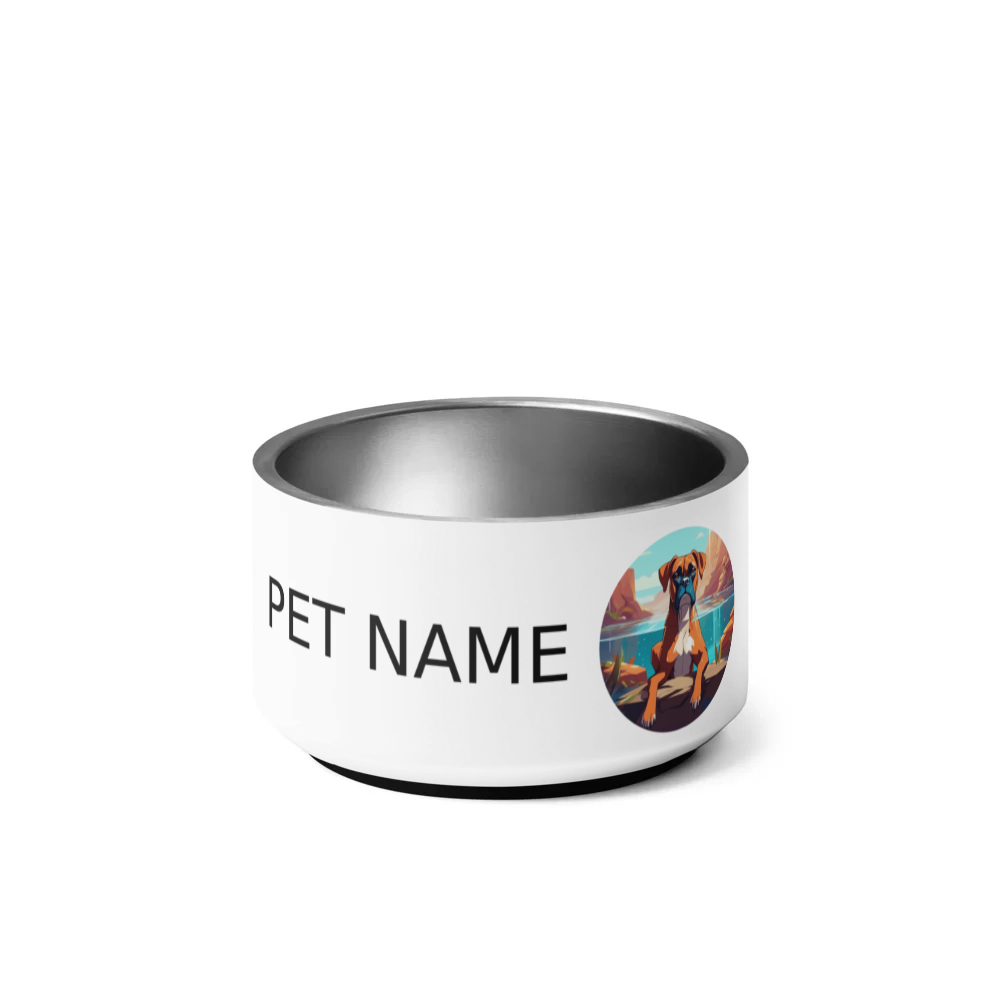 PugMug Custom Boxer Dog Pet Bowl