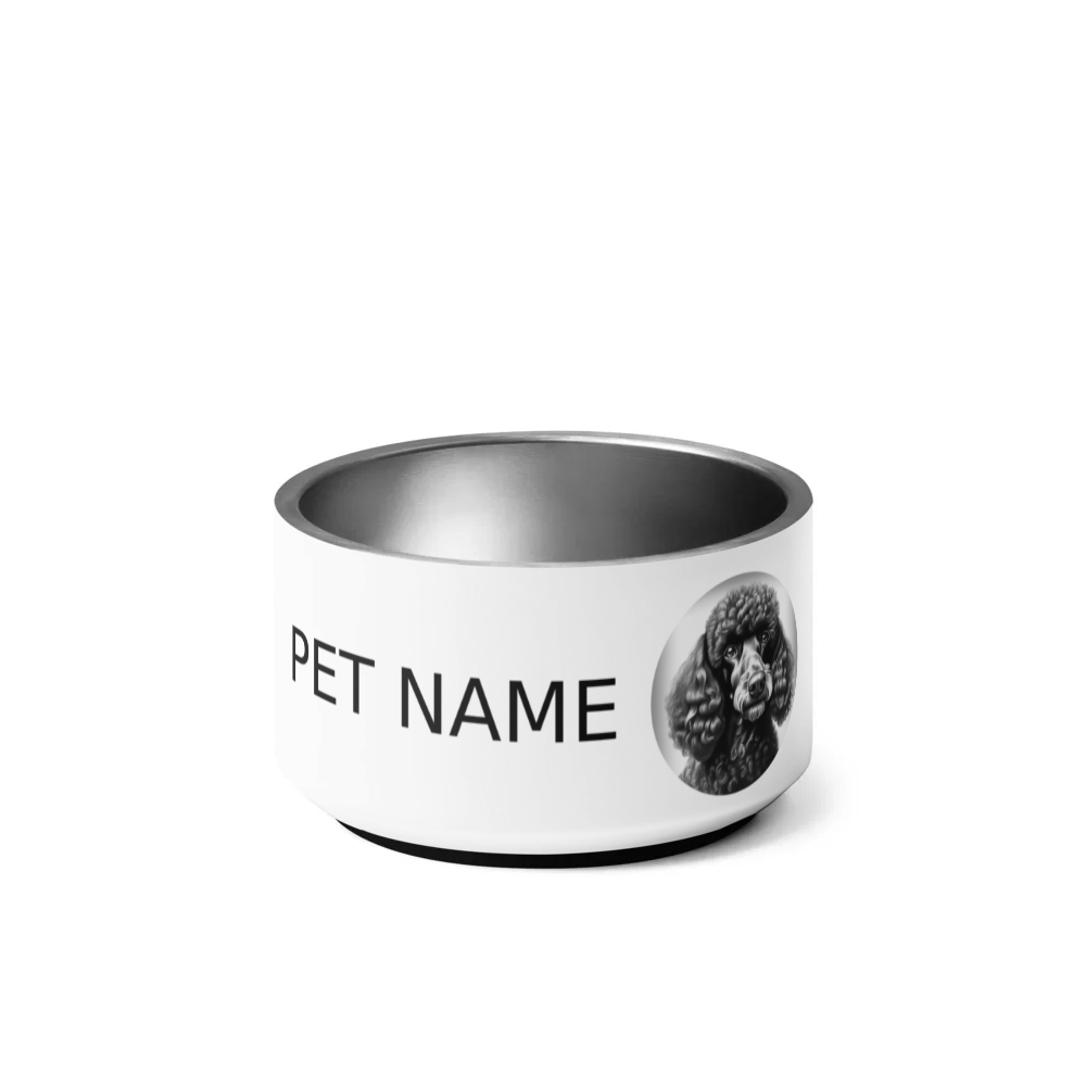PugMug Custom Black Poodle Pet Bowl