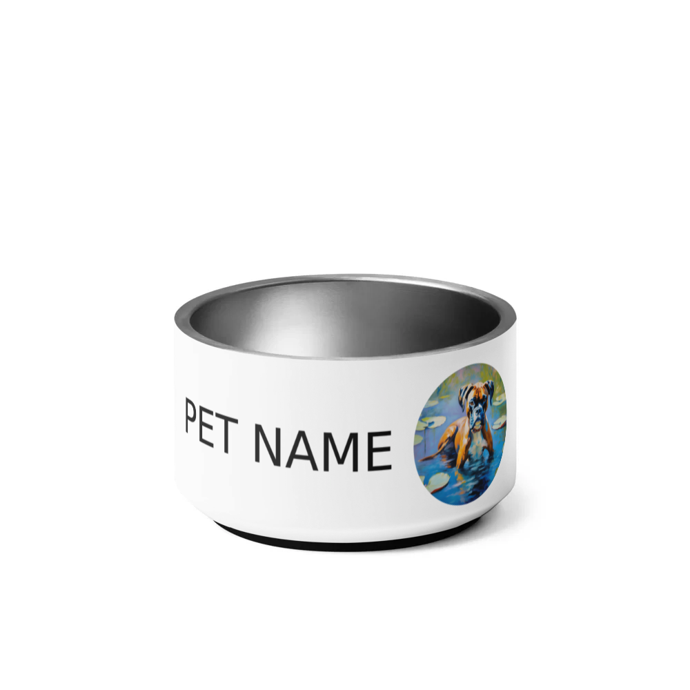 PugMug Custom Boxer Dog Pet Bowl