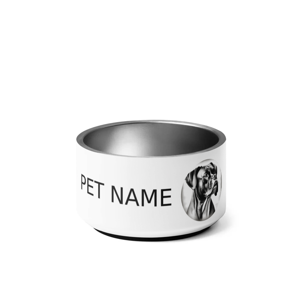 PugMug Custom Boxer Dog Pet Bowl