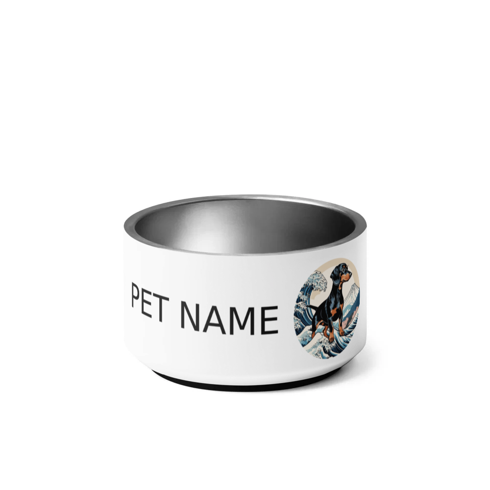PugMug Custom Black Dachshund Pet Bowl