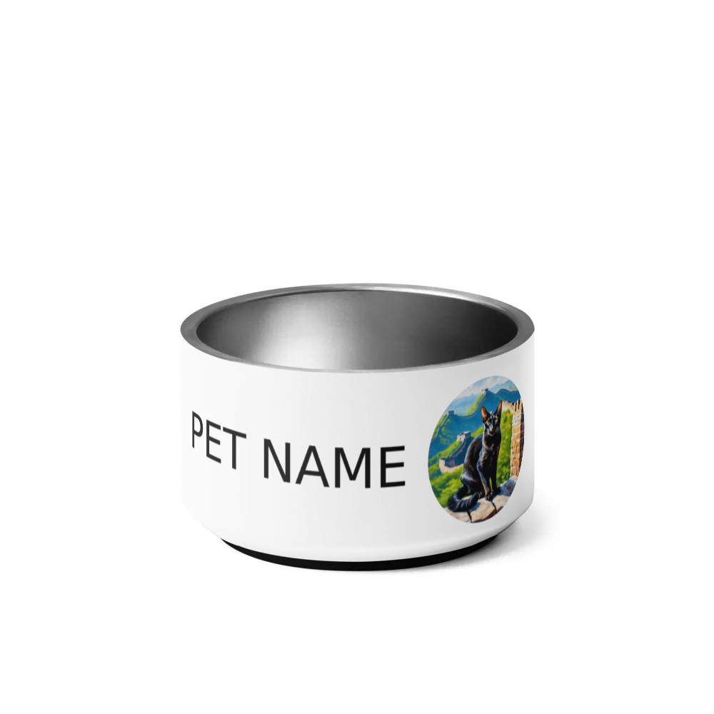 PugMug Custom Black Abyssinian Cat Pet Bowl