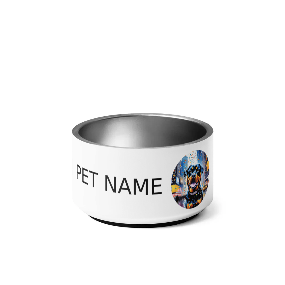 PugMug Custom Rottweiler Pet Bowl