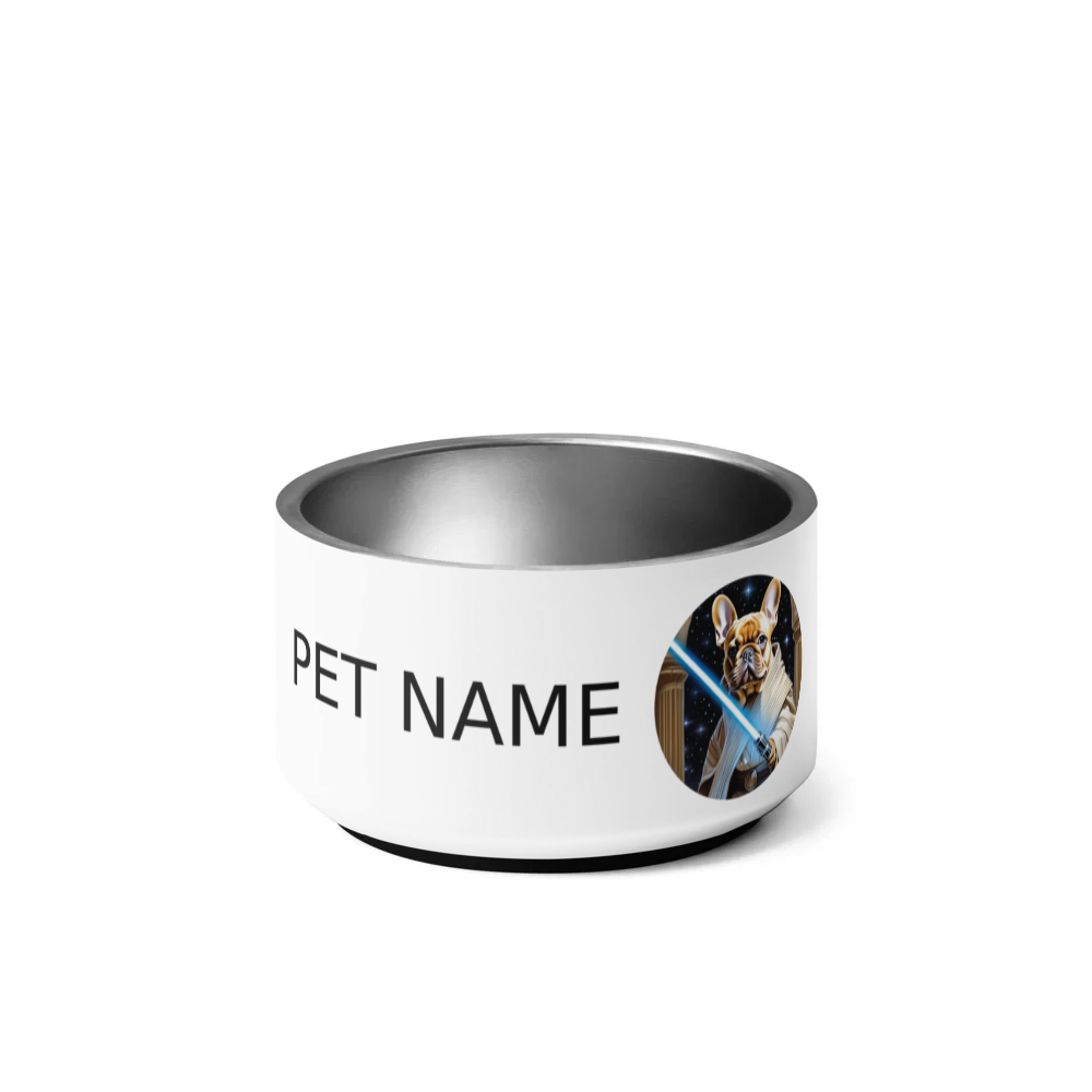 PugMug Custom Tan French Bulldog Pet Bowl