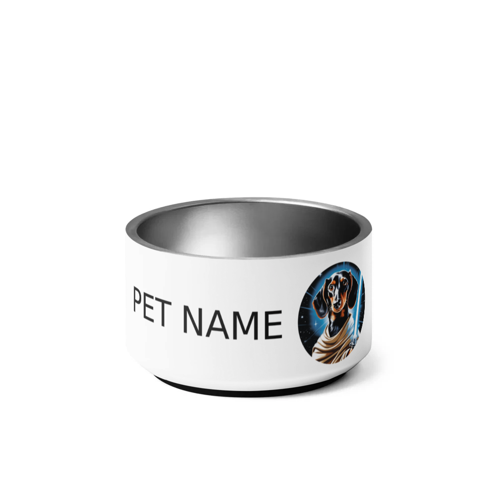 PugMug Custom Black Dachshund Pet Bowl