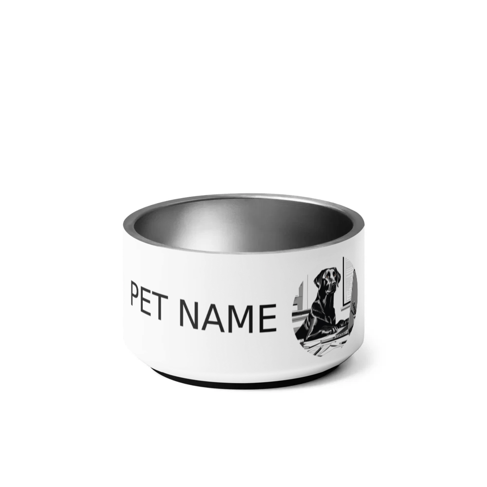 PugMug Custom Black Labrador Retriever Pet Bowl